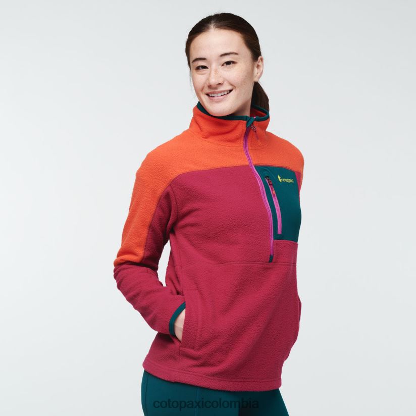 Cotopaxi chaqueta polar abrazo con media cremallera mujer cañón/frambuesa XN60D233 ropa