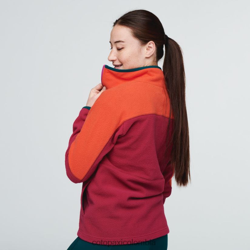 Cotopaxi chaqueta polar abrazo con media cremallera mujer cañón/frambuesa XN60D233 ropa