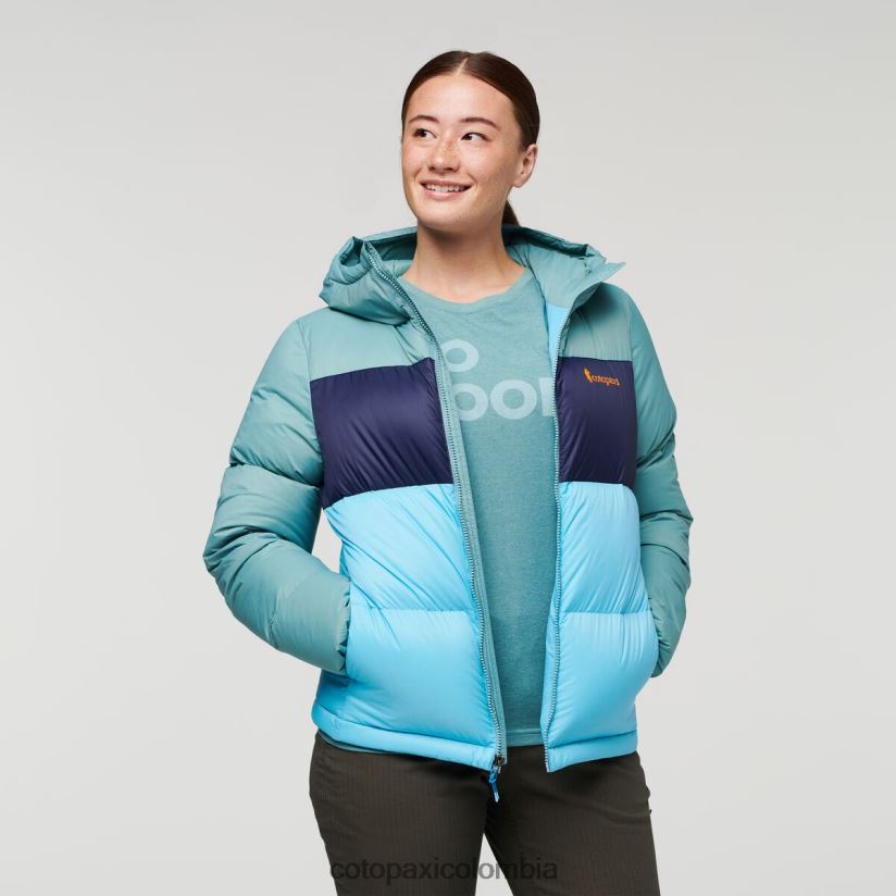 Cotopaxi chaqueta solazo de plumas con capucha mujer pasto azul/cielo azul XN60D21 ropa