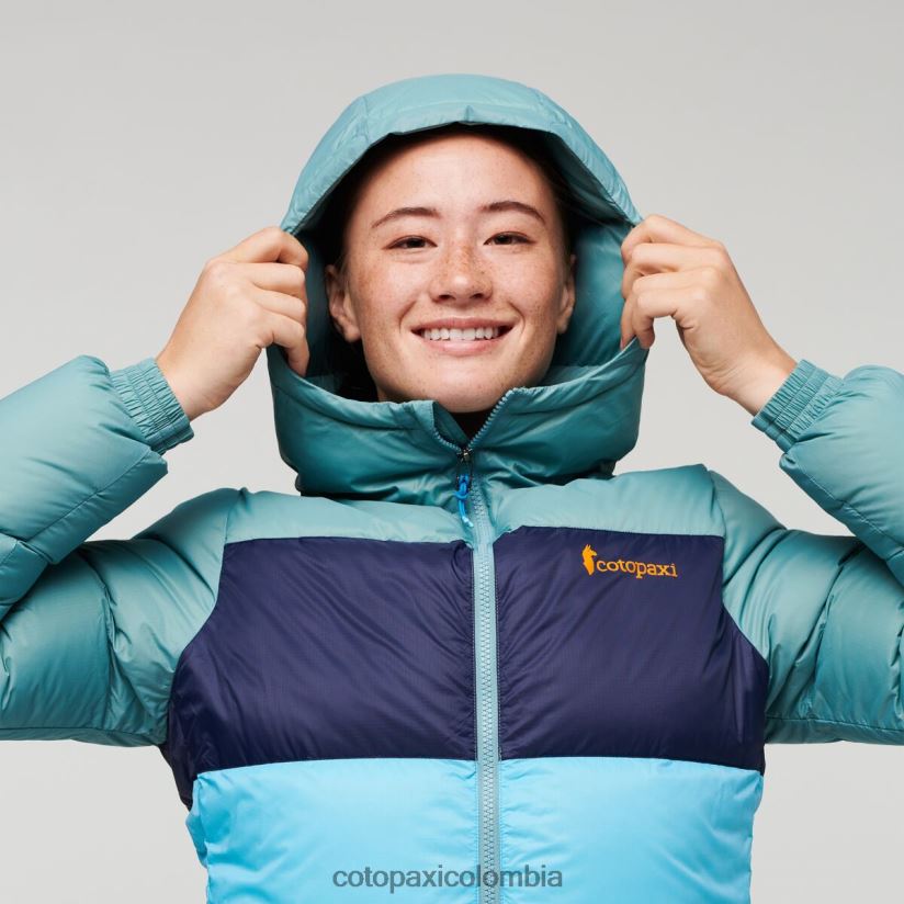 Cotopaxi chaqueta solazo de plumas con capucha mujer pasto azul/cielo azul XN60D21 ropa
