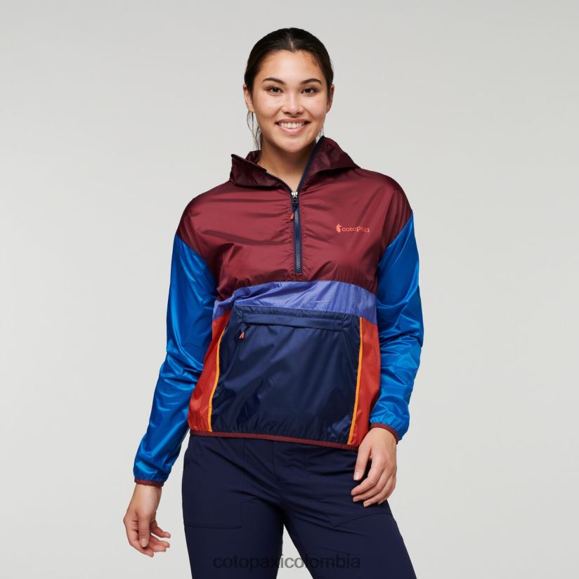 Cotopaxi cortavientos teca con media cremallera mujer tan francés XN60D26 ropa