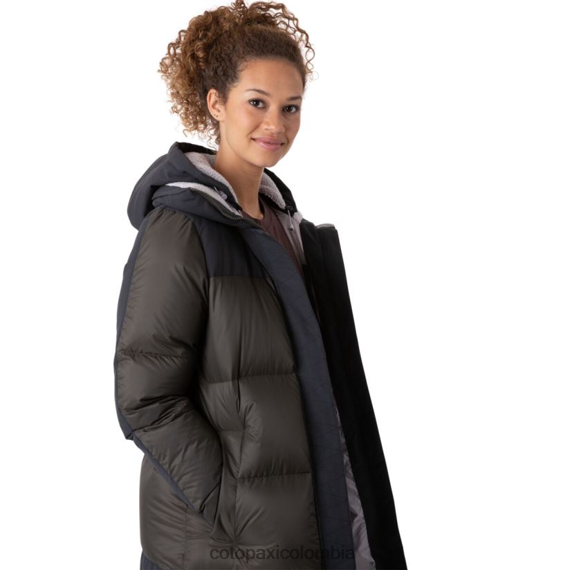Cotopaxi parka solazo de plumas mujer negro/hierro XN60D228 ropa