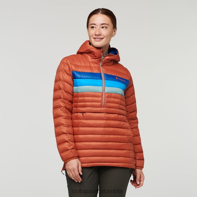 Cotopaxi sudadera con capucha fuego down mujer rayas de especias XN60D22 ropa
