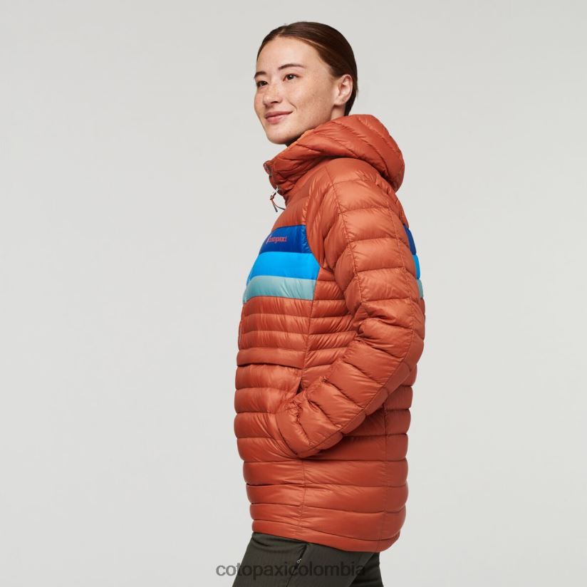 Cotopaxi sudadera con capucha fuego down mujer rayas de especias XN60D22 ropa