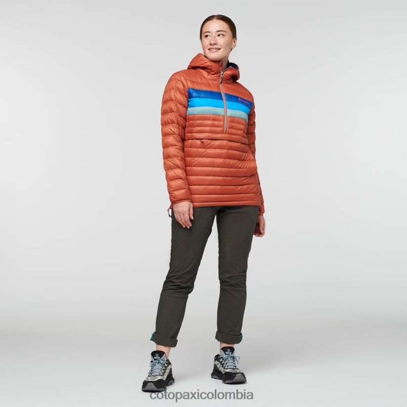 Cotopaxi sudadera con capucha fuego down mujer rayas de especias XN60D22 ropa