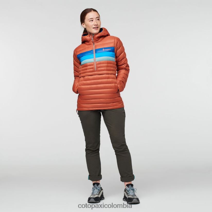 Cotopaxi sudadera con capucha fuego down mujer rayas de especias XN60D22 ropa