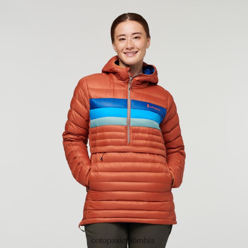 Cotopaxi sudadera con capucha fuego down mujer rayas de especias XN60D22 ropa