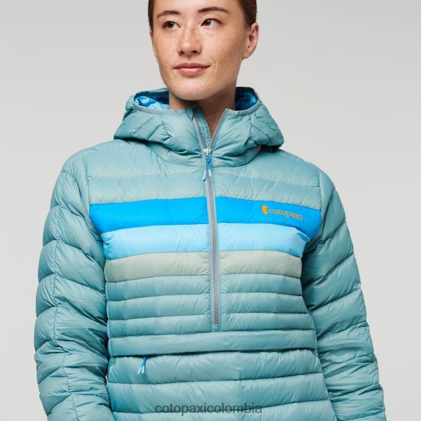 Cotopaxi sudadera con capucha fuego down mujer rayas de pasto azul XN60D24 ropa