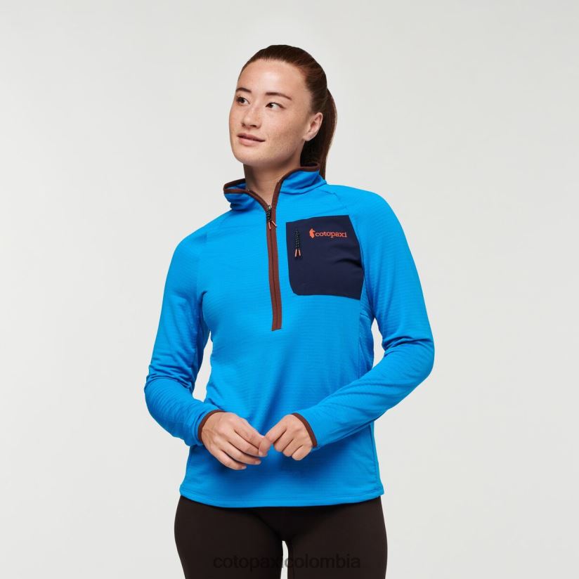 Cotopaxi suéter otero de polar con media cremallera mujer agua salada/castaño XN60D223 ropa