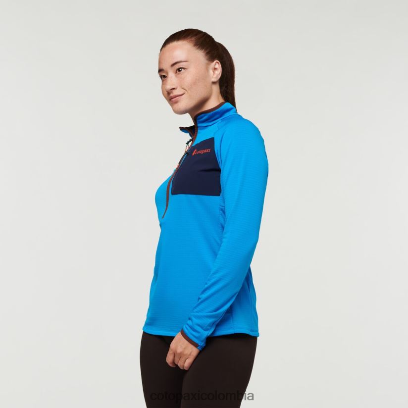 Cotopaxi suéter otero de polar con media cremallera mujer agua salada/castaño XN60D223 ropa