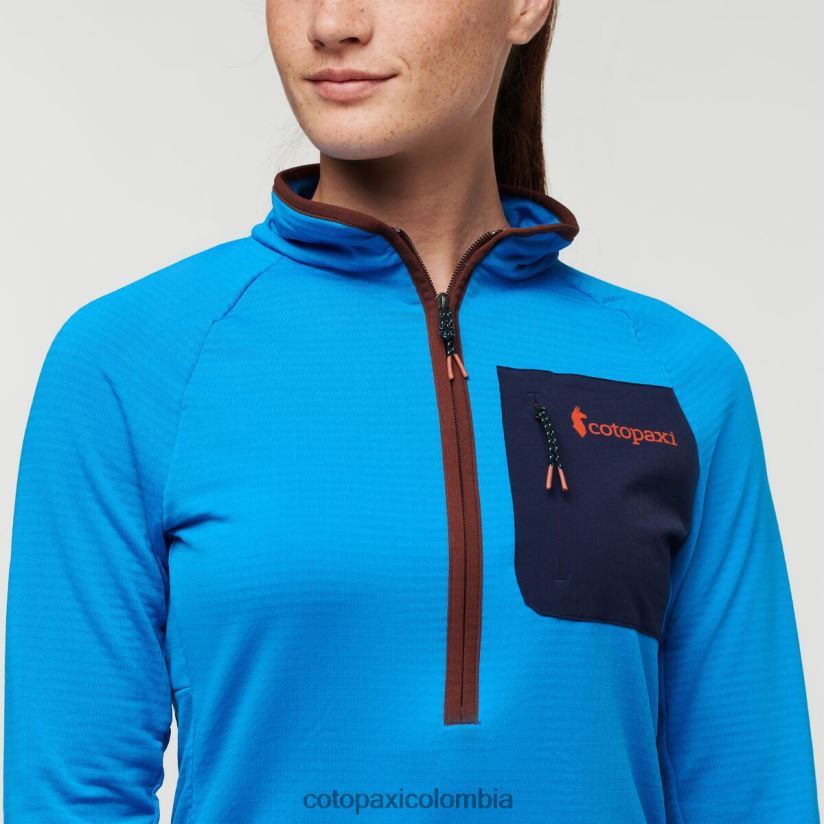 Cotopaxi suéter otero de polar con media cremallera mujer agua salada/castaño XN60D223 ropa
