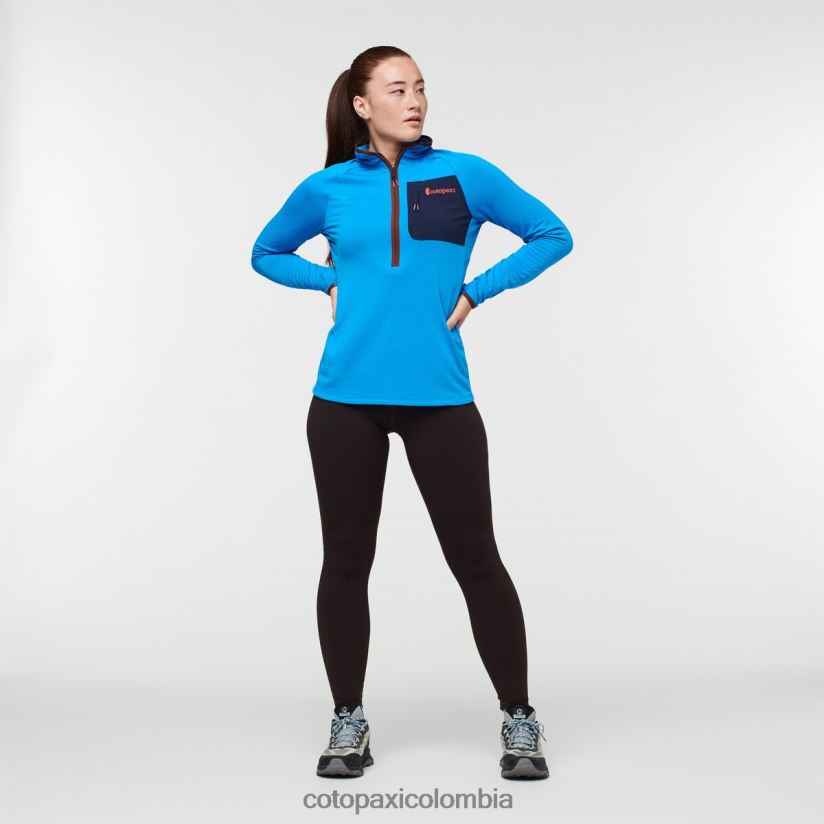 Cotopaxi suéter otero de polar con media cremallera mujer agua salada/castaño XN60D223 ropa