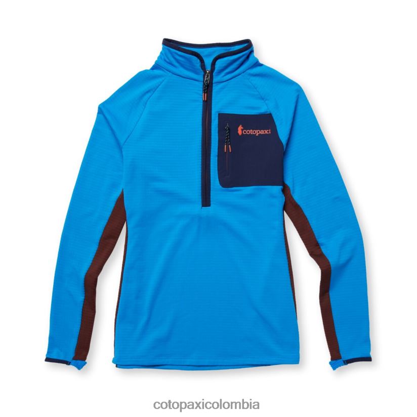 Cotopaxi suéter otero de polar con media cremallera mujer agua salada/castaño XN60D223 ropa