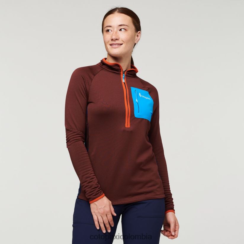 Cotopaxi suéter otero de polar con media cremallera mujer castaño/marítimo XN60D224 ropa