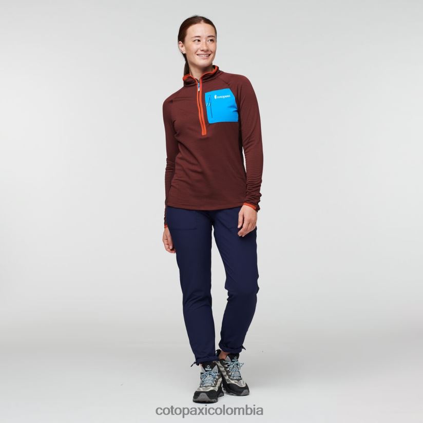 Cotopaxi suéter otero de polar con media cremallera mujer castaño/marítimo XN60D224 ropa