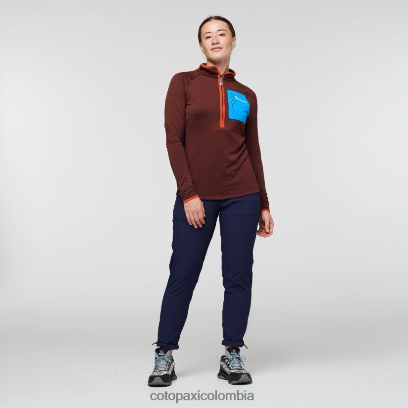 Cotopaxi suéter otero de polar con media cremallera mujer castaño/marítimo XN60D224 ropa