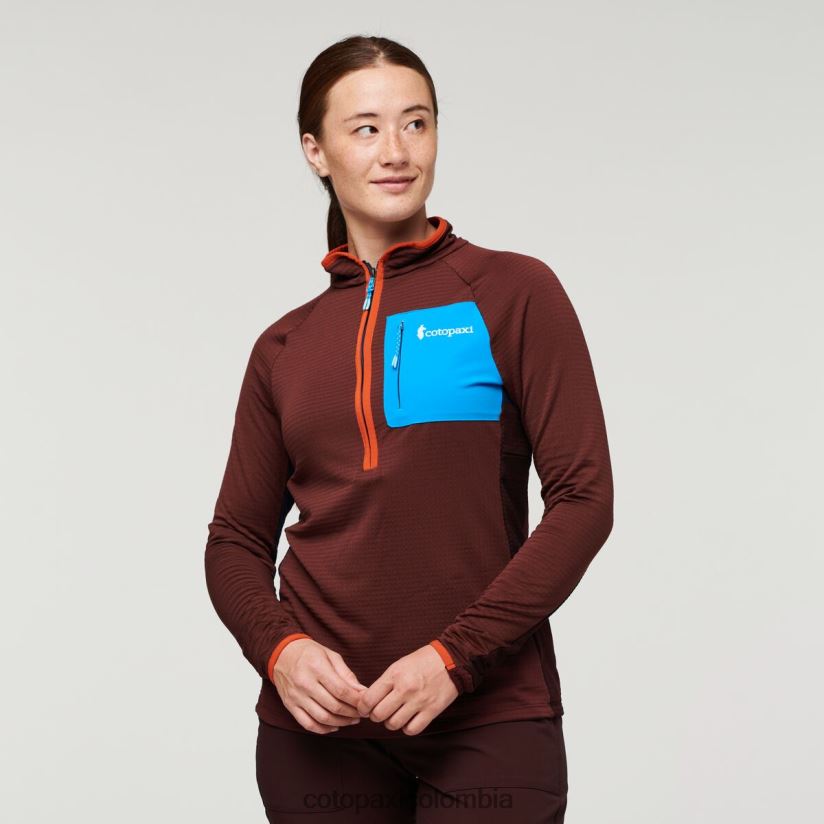 Cotopaxi suéter otero de polar con media cremallera mujer castaño/marítimo XN60D224 ropa