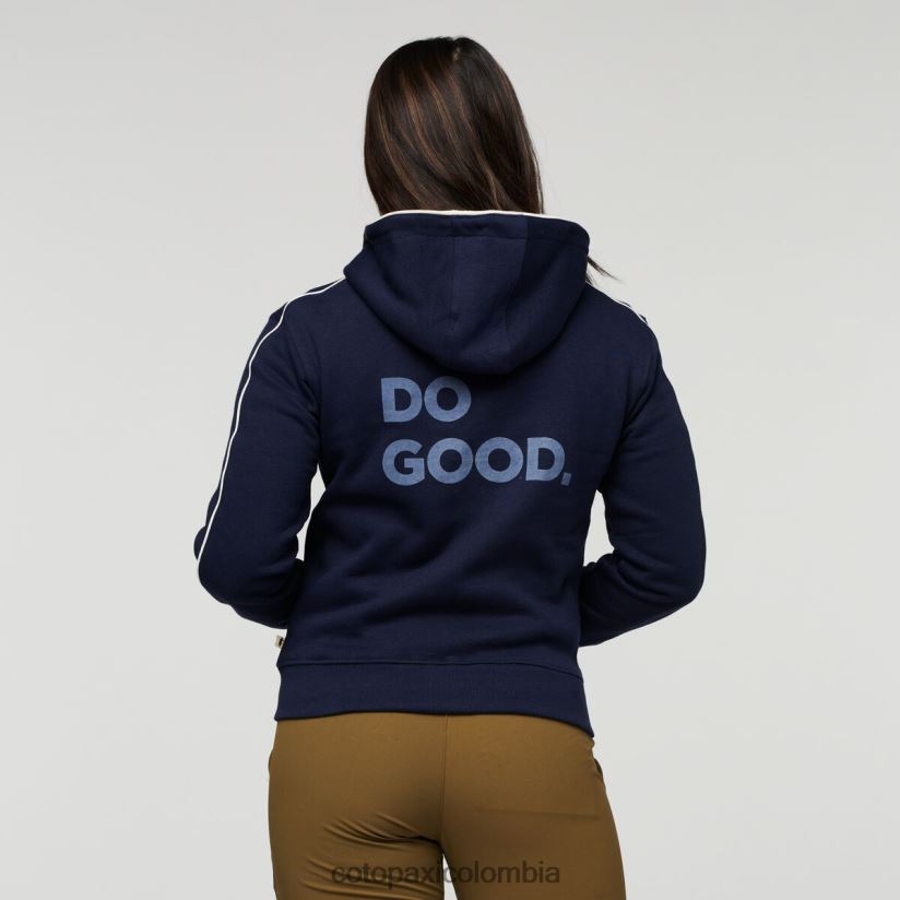 Cotopaxi hacer buena sudadera orgánica con capucha y cremallera completa mujer marítimo XN60D258 ropa