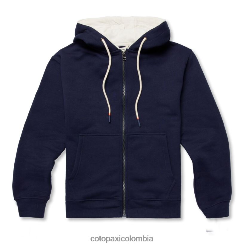 Cotopaxi hacer buena sudadera orgánica con capucha y cremallera completa mujer marítimo XN60D258 ropa